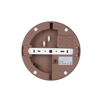 Brilagi - зовнішній стельовий LED-світильник з датчиком BENE LED/18W/230V, діаметр 21,5 см, коричневий, IP54