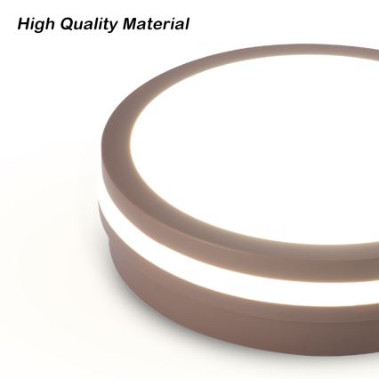 Brilagi - зовнішній LED стельовий світильник з датчиком BENE LED/18W/230V діам. 21,5 см коричневий IP54