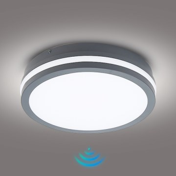 Brilagi - LED зовнішній світильник з датчиком BENE LED/24W/230V діам. 26 см антрацит IP54