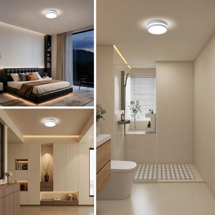 Brilagi - зовнішній стельовий світильник LED з датчиком BENE LED/18W/230V, діаметр 21,5 см, білий, IP54