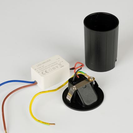 Brilagi - LED зовнішній вбудований світильник STAIRDOT LED/2W/230V чорний IP65 круглий