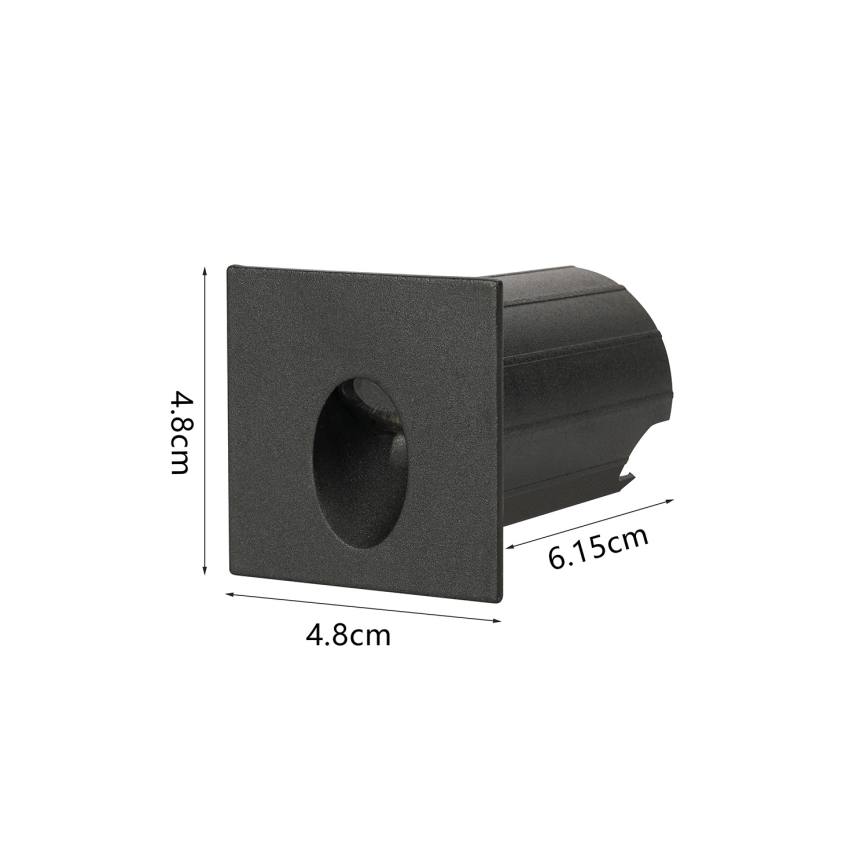 Brilagi - LED зовнішній вбудований світильник STAIRDOT LED/2W/230V чорний IP65 квадратний