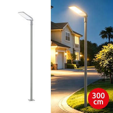 Brilagi - LED Зовнішній вуличний ліхтар зі стовпом і шарніром 3 м URBANLIGHT LED/100W/230V сірий IP65