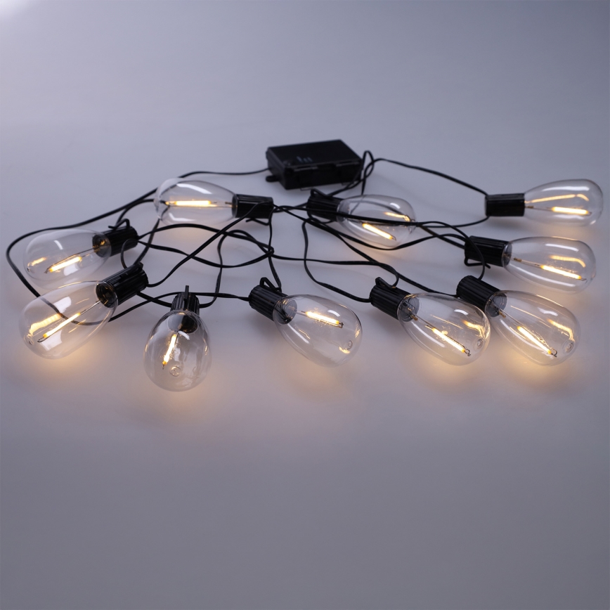 Brilagi - LED зовнішня гірлянда 10xLED/3xAA 3,2m IP44 тепле біле