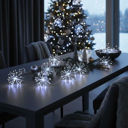 Brilagi - LED зовнішня різдвяна гірлянда 150xLED 5m IP44 холодний білий ефект феєрверку