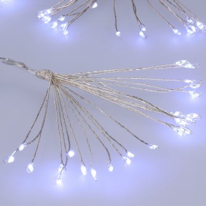 Brilagi - LED зовнішня різдвяна гірлянда 150xLED 5m IP44 холодний білий ефект феєрверку