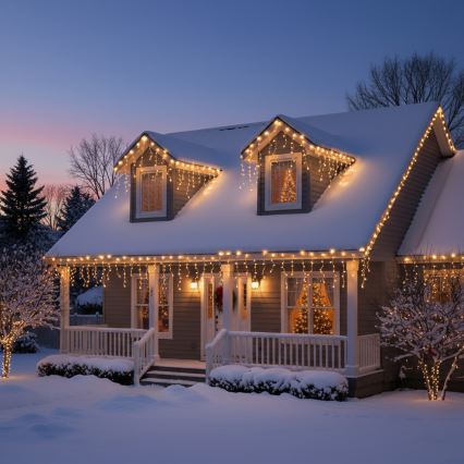 Brilagi - LED зовнішня різдвяна гірлянда 400 світлодіодів/8 режимів 23 м IP44 теплий білий