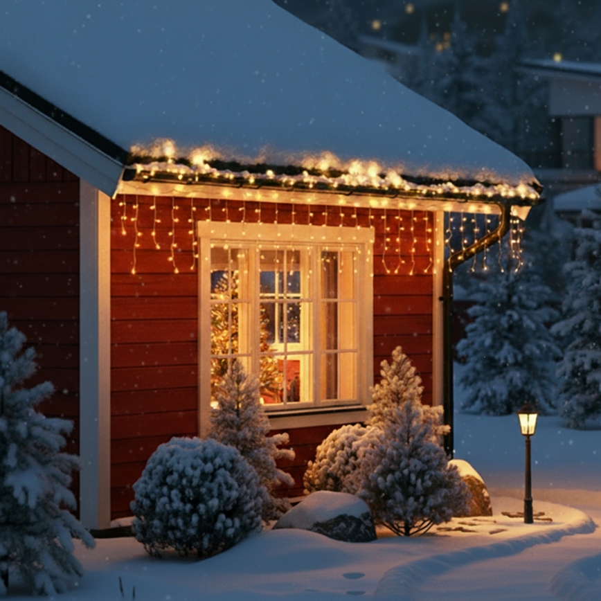 Brilagi - LED зовнішня різдвяна гірлянда 400 світлодіодів/8 режимів 23 м IP44 теплий білий