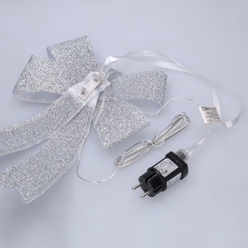 BRILAGI - LED Зовнішня різдвяна прикраса LED/3,3W/230V IP44 зі срібним бантом