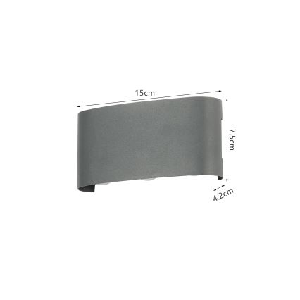 Brilagi - LED зовнішнє настінне світло FLAREBOX LED/6W/230V антрацит IP65