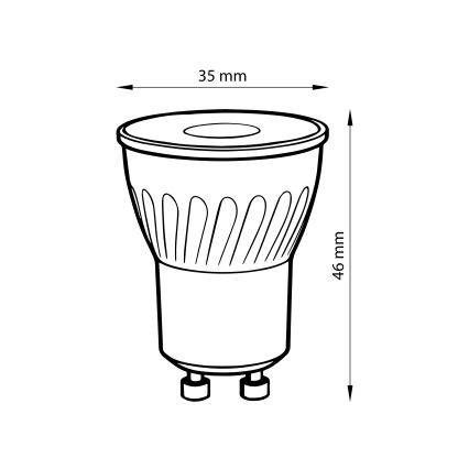 BRILAGI - LED керамічна лампа GU10-MR11/5W/230V 3000K чорна