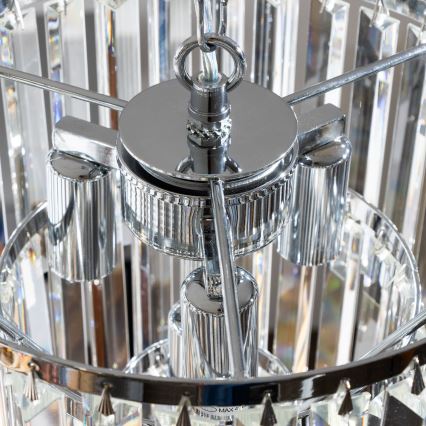 Brilagi - LED Кришталева люстра на ланцюгу MOZART 4xE14/40W/230V глянцевий хром