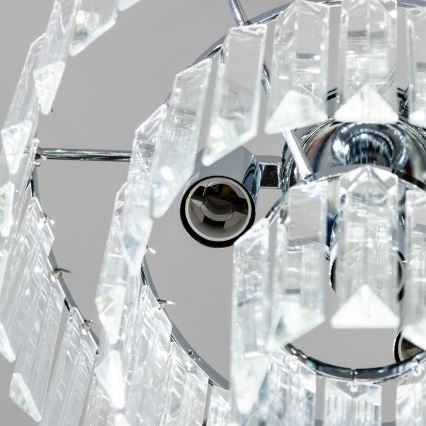 Brilagi - LED Кришталева люстра на ланцюгу MOZART 4xE14/40W/230V глянцевий хром