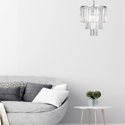 Brilagi - LED Кришталева люстра на ланцюгу MOZART 4xE14/40W/230V глянцевий хром