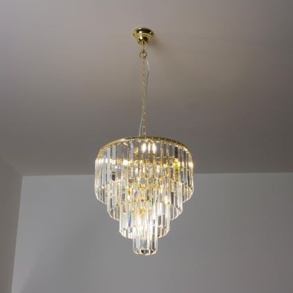 Brilagi - LED Кришталева люстра на ланцюгу MOZART 5xE14/40W/230V золотий