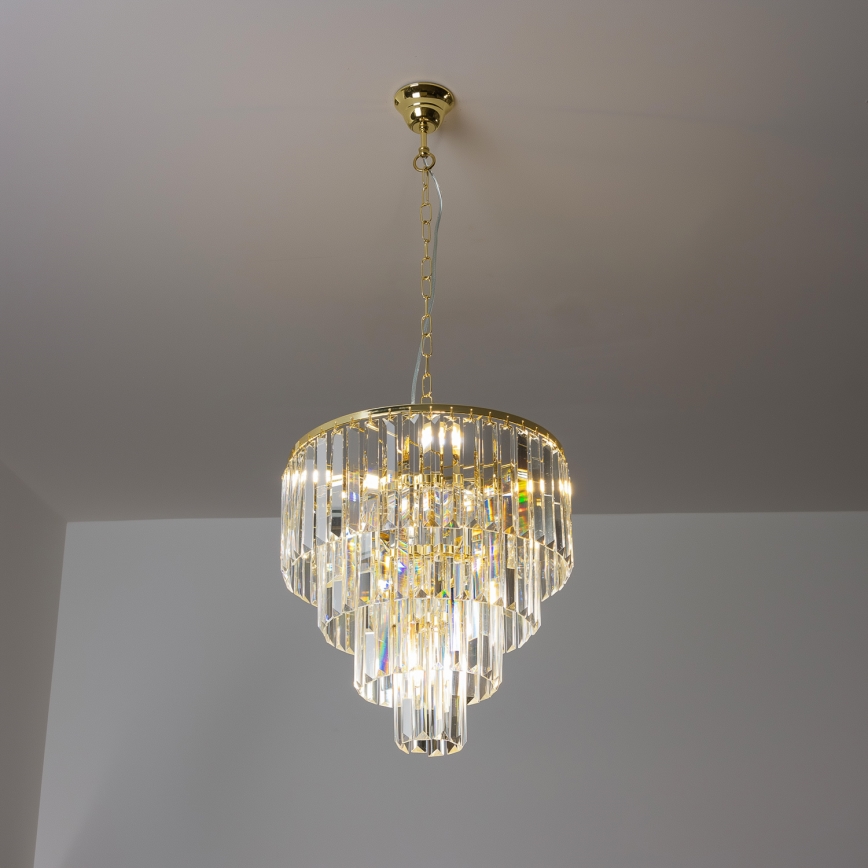Brilagi - LED Кришталева люстра на ланцюгу MOZART 5xE14/40W/230V золотий