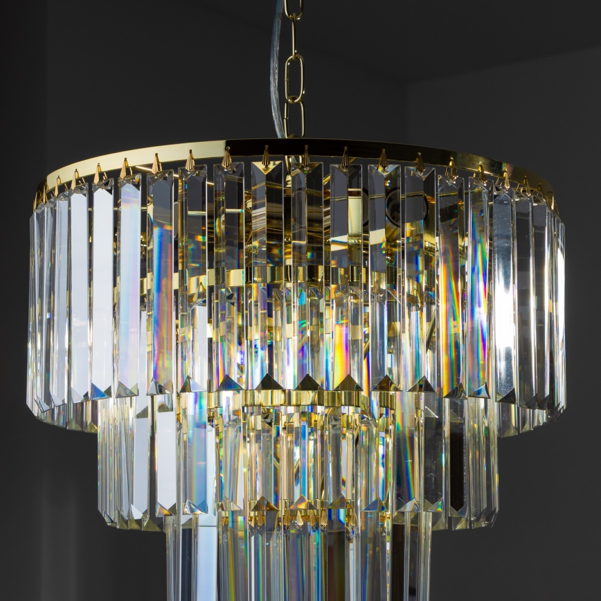 Brilagi - LED Кришталева люстра на ланцюгу MOZART 5xE14/40W/230V золотий