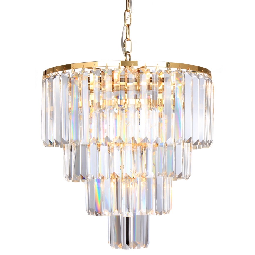 Brilagi - LED Кришталева люстра на ланцюгу MOZART 5xE14/40W/230V золотий