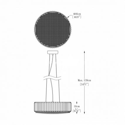 Brilagi - LED Кришталева підвісна люстра GLAMOUR 5xG9/42W/230V