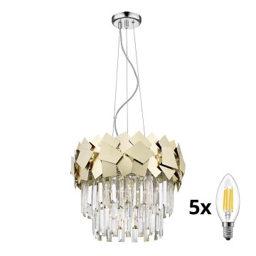 Brilagi - LED Кришталева підвісна люстра MIRAGE 5xE14/40W/230V