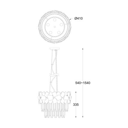 Brilagi - LED Кришталева підвісна люстра MIRAGE 5xE14/40W/230V