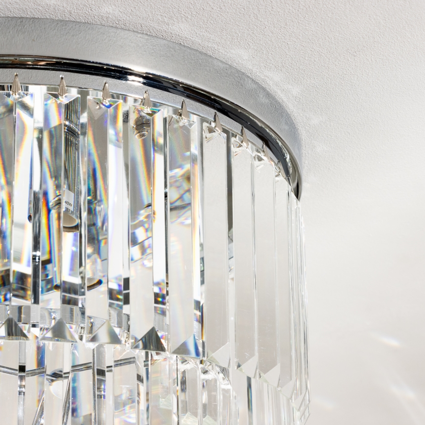 Brilagi - LED кришталевий стельовий світильник MOZART 5xE14/40W/230V Ø 40 см глянцевий хром