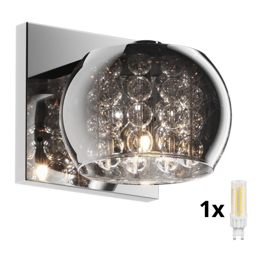 Brilagi - LED Кришталевий настінний світильник JEWEL 1xG9/42W/230V
