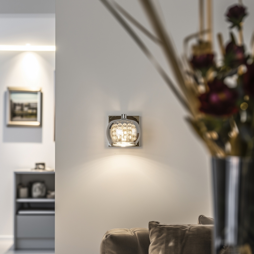 Brilagi - LED Кришталевий настінний світильник JEWEL 1xG9/42W/230V