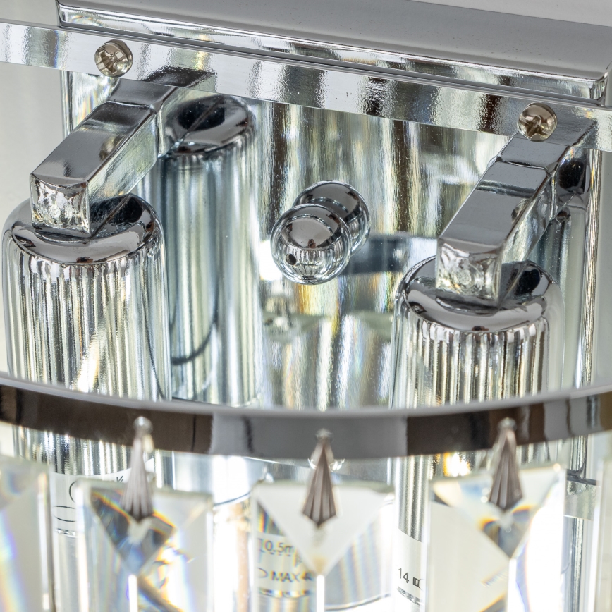 Brilagi - LED Кришталевий настінний світильник MOZART 2xE14/40W/230V глянцевий хром