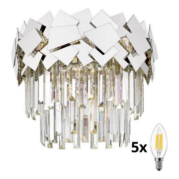 Brilagi - LED Кришталевий стельовий світильник MIRAGE 5xE14/40W/230V