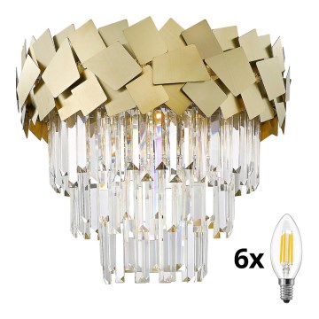 Brilagi - LED Кришталевий стельовий світильник MIRAGE 6xE14/40W/230V