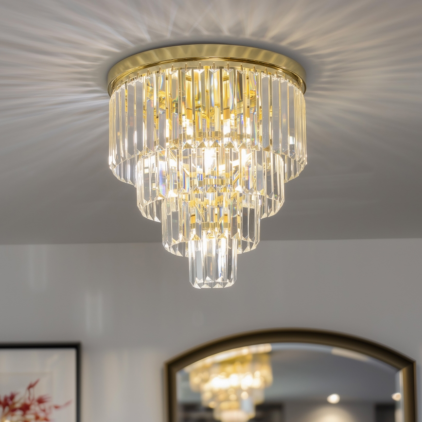 Brilagi - LED Кришталевий стельовий світильник MOZART 5xE14/40W/230V золотий