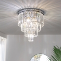 Brilagi - LED кришталевий стельовий світильник MOZART 5xE14/40W/230V Ø 40 см глянцевий хром