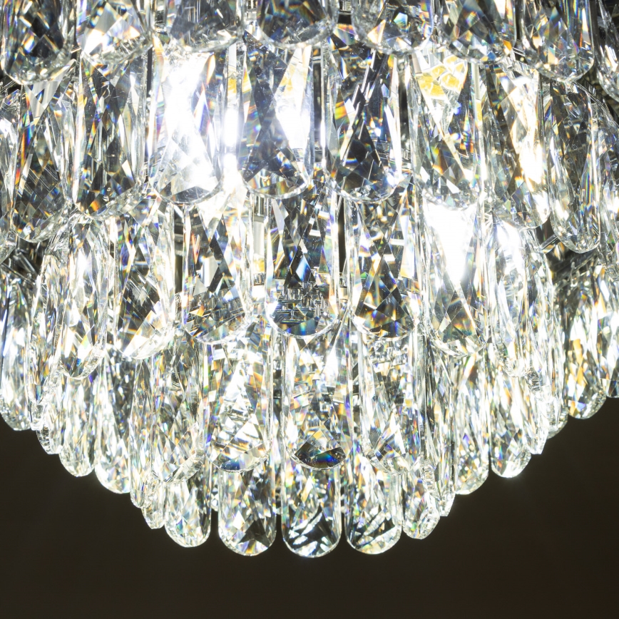 Brilagi - LED кришталевий стельовий світильник VELURE 5xE14/40W/230V, діаметр 46 см, чорний