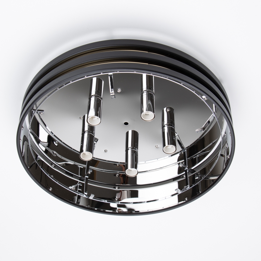 Brilagi - LED кришталевий стельовий світильник VELURE 5xE14/40W/230V, діаметр 46 см, чорний