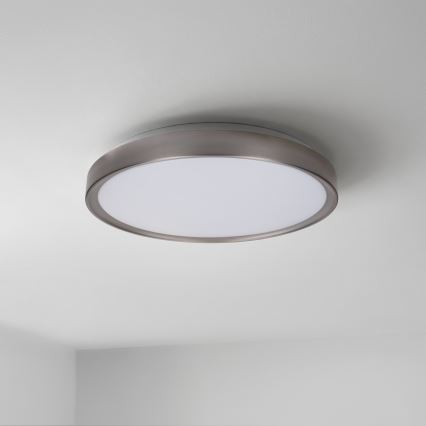 Brilagi - Диммируемый LED потолочный светильник FANCIA LED, 48 Вт, 230 В, 3000–6500 К, диаметр 39 см, серебристый + пульт дистанционного управления