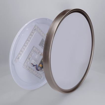 Brilagi - Диммируемый LED потолочный светильник FANCIA LED, 48 Вт, 230 В, 3000–6500 К, диаметр 39 см, серебристый + пульт дистанционного управления