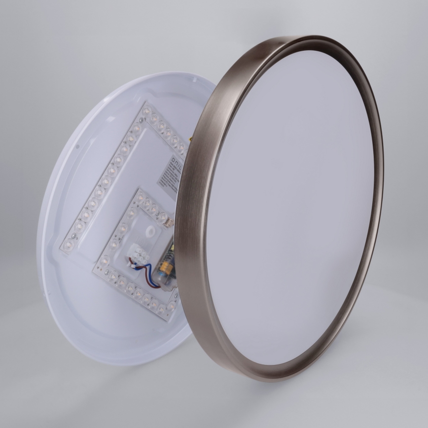 Brilagi - Диммируемый LED потолочный светильник FANCIA LED, 48 Вт, 230 В, 3000–6500 К, диаметр 39 см, серебристый + пульт дистанционного управления