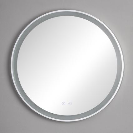 Brilagi - диммоване LED-дзеркало для ванної з підігрівом і підсвіткою ALU PRO LED/18W/230V Ø 60 см 3000/4000/6500K IP44 матовий хром CRI 90