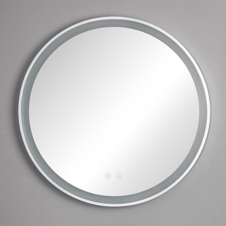 Brilagi - диммоване LED-дзеркало для ванної з підігрівом і підсвіткою ALU PRO LED/18W/230V Ø 60 см 3000/4000/6500K IP44 матовий хром CRI 90