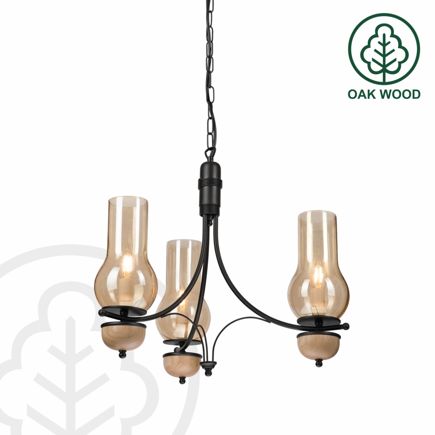 Brilagi - Люстра на цепи COTTAGE 3xE14/40W/230V бук/коричневый