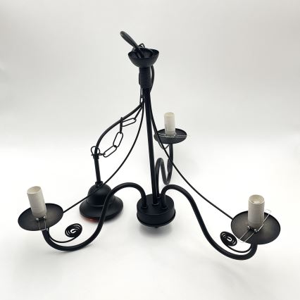 Brilagi - Люстра на цепи COTTAGE 3xE14/40W/230V черный/белый