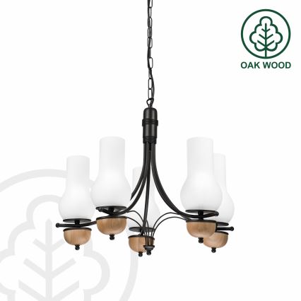 Brilagi - Люстра на цепи COTTAGE 5xE14/40W/230V бук/белый