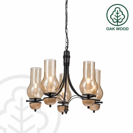 Brilagi - Люстра на цепи COTTAGE 5xE14/40W/230V бук/коричневый