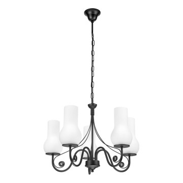 Brilagi - Люстра на цепи COTTAGE 5xE14/40W/230V черный/белый