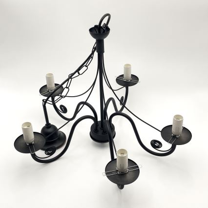Brilagi - Люстра на цепи COTTAGE 5xE14/40W/230V черный/белый