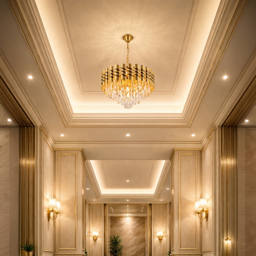 Brilagi - Люстра на цепи CRISTAL 5xE14/40 Вт/230 В диам. 38 см