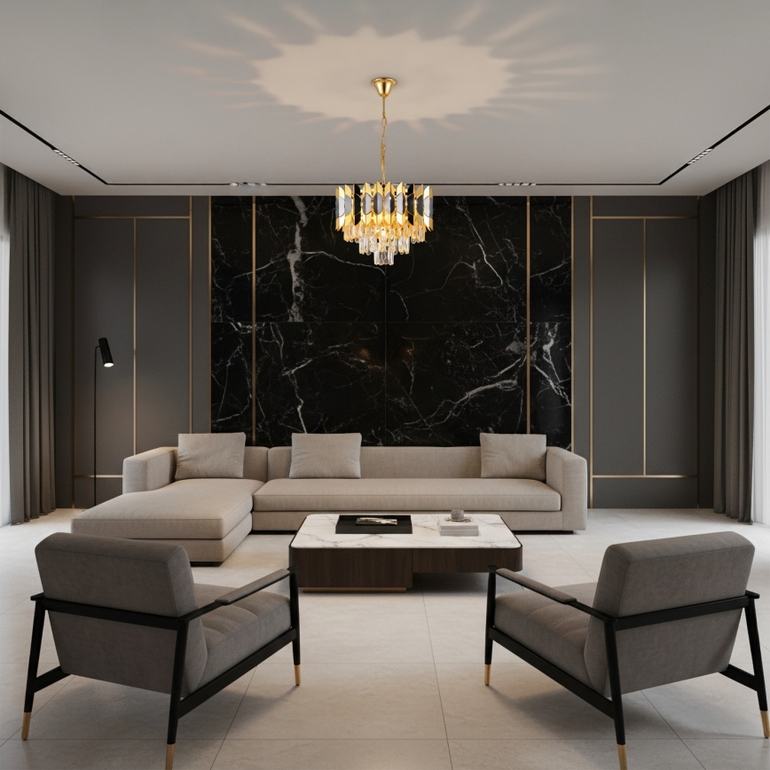 Brilagi - Люстра на цепи CRISTAL 5xE14/40W/230V Ø 38 см