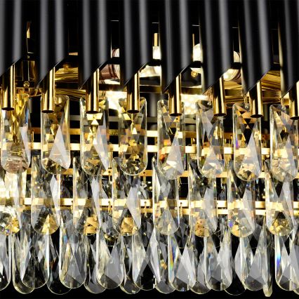 Brilagi - Люстра на цепи ECLIPSE 10xE14/10W/230V 78x28 см чёрная/золотая