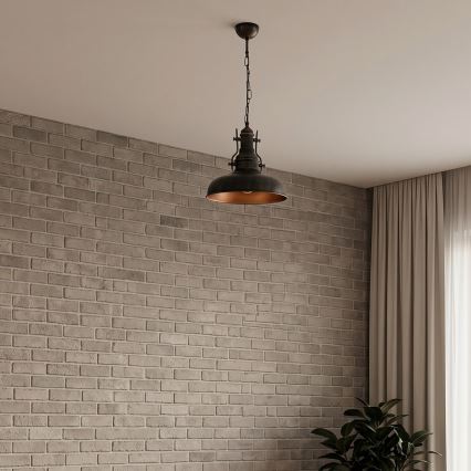 Brilagi - Люстра на цепи PYRONIC 1xE27/40W/230V диаметр 32 см бронза/патина
